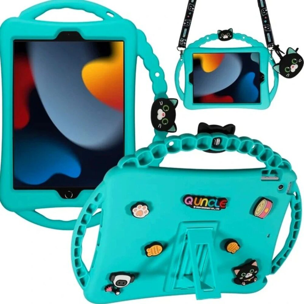 iPad 9th 8th 7th Generation 10.2 inch Case w/ Kickstand Shoulder Straps Handles